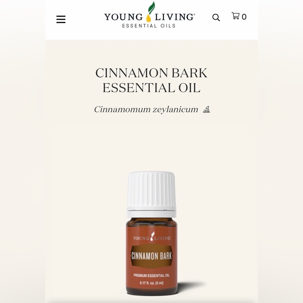 Young Living Cinnamon Bark Essential Oil, New 5ml